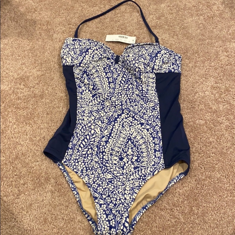 J. Crew Navy halter bathing suit- worn once! *REPOSH*